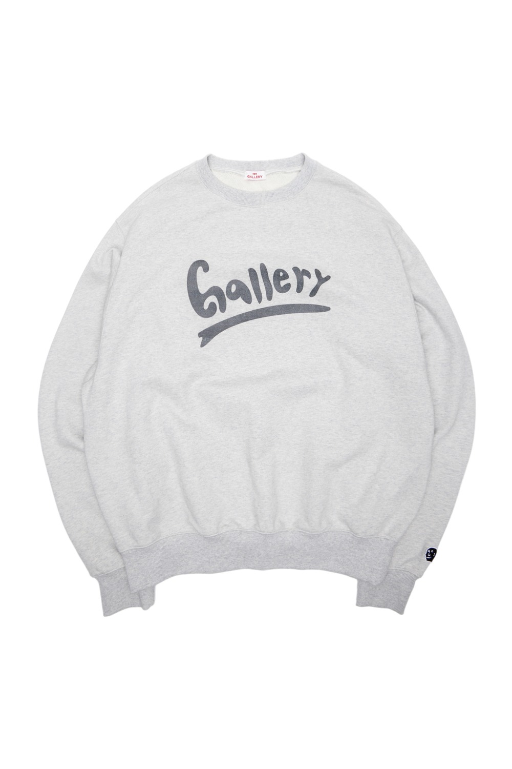 Gallery Wave Logo Graphic Sweat Shirt - Light Grey